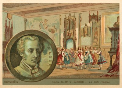 Szene aus Carl Maria von Webers Oper Der Freischütz von French School