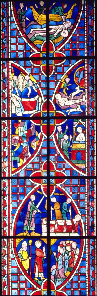 Szene aus dem Leben des Heiligen Vinzenz, 1245-1247 von French School