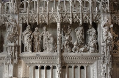 Szenen des Chors der Kathedrale von Chartres: Verklärung, Jesus und die Kanaanäerin von French School