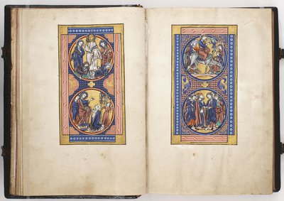 Szenen aus dem Leben Christi, Illustration aus dem Lewis Psalter, ca. 1225-50 von French School