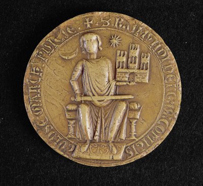 Zweites Siegel von Raymond VII (1197-1249) von Toulouse (Wachs) von French School