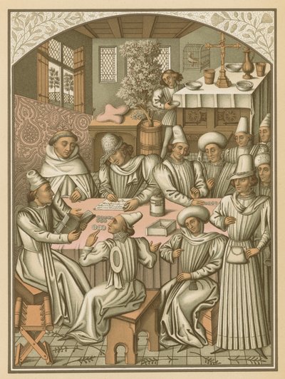 Abrechnung der Bruderschaft von Charite-Dieu und Notre-Dame der Genesung von Rouen, 1466 von French School