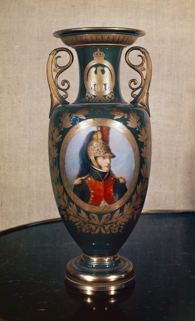 Sevres-Vase, die Louis Bonaparte (1778-1846) darstellt von French School