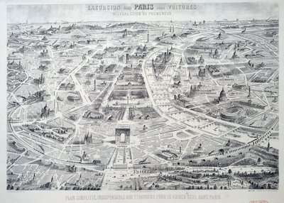 Vereinfachter Plan von Paris, unverzichtbar für Fremde, um sich allein in der Stadt zurechtzufinden von French School