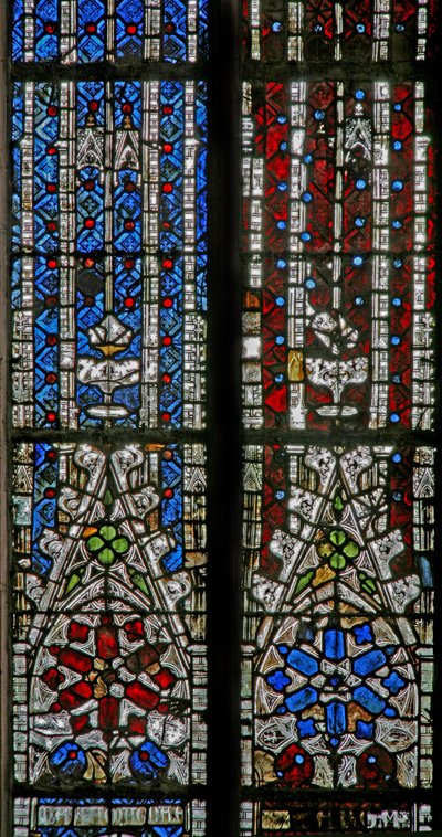 Fenster der Südkapelle wF mit Baldachindetails von French School