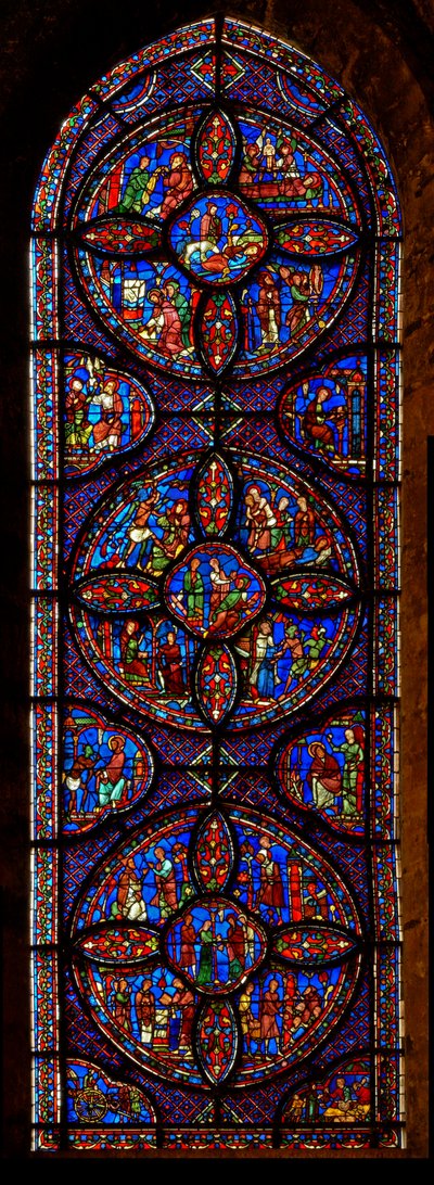 St. Antonius und St. Paulus Eremit Fenster von French School