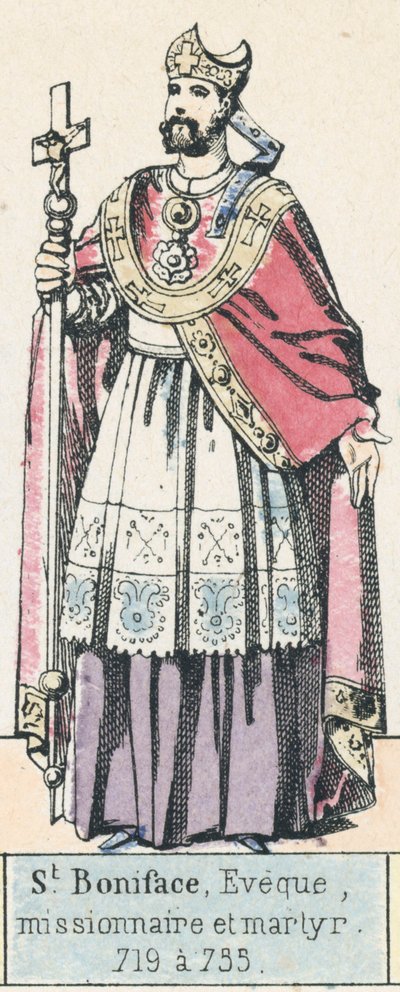 St. Bonifatius, Bischof, Missionar und Märtyrer, 719 bis 735 von French School