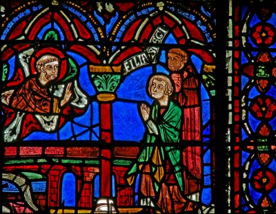 St. Cheron Fenster: Erscheint an seinem Grab von French School