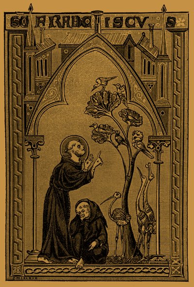 St. Franziskus von Assisi spricht zu den Vögeln von French School