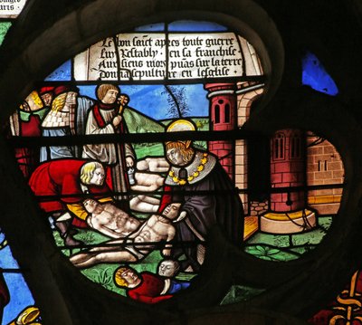 Der Heilige Ludwig vollbringt gute Taten: Beerdigung der Toten von French School