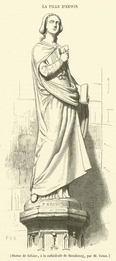 Statue von Sabine in der Kathedrale von Straßburg von French School