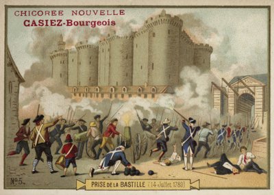 Sturm auf die Bastille, Paris, 14. Juli 1789 von French School