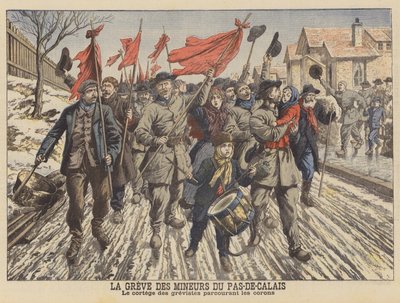 Streik der Bergleute im Pas-de-Calais, Frankreich von French School