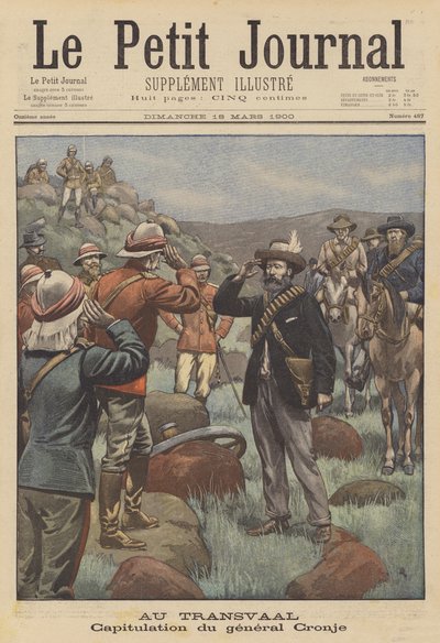 Die Kapitulation von General Cronje an die Briten nach der Schlacht von Paardeberg von French School