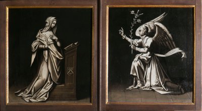 Die Verkündigung. Triptychon von Aubery von French School