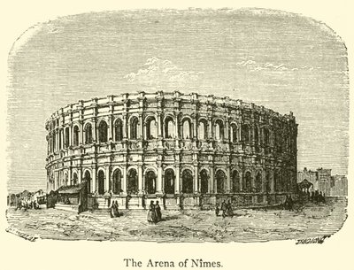 Das Amphitheater von Nimes (Gravur) von French School