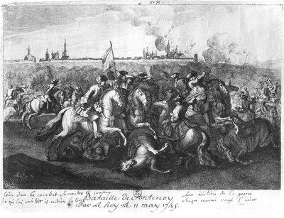 Die Schlacht von Fontenoy, 11. Mai 1745 von French School