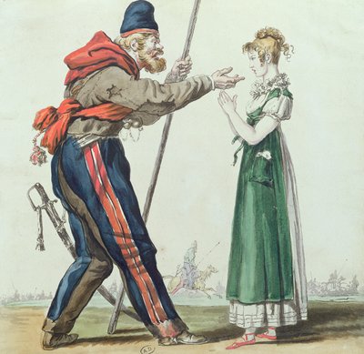 Der Kosake in Paris, um 1815 von French School