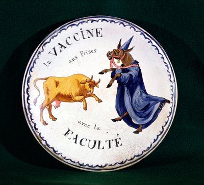Die Kuhpocken im Kampf mit der Medizinischen Profession, ca. 1800 von French School