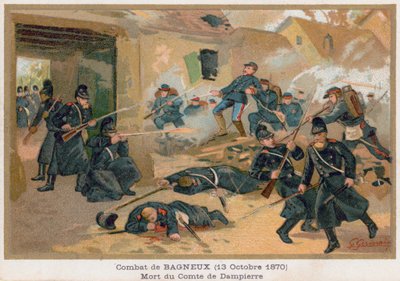 Der Tod des Comte de Dampierre während der Kämpfe bei Bagneux von French School