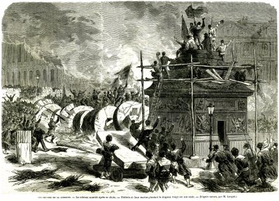 Der Fall der Vendome-Säule von French School