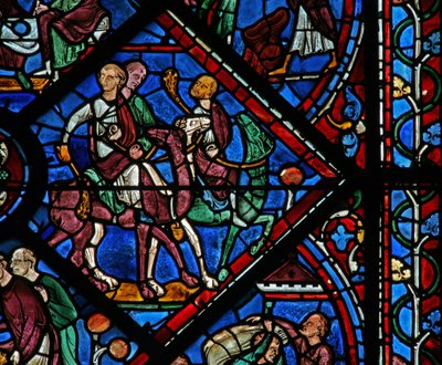 Das Joseph-Fenster: Seine Brüder reisen nach Ägypten von French School