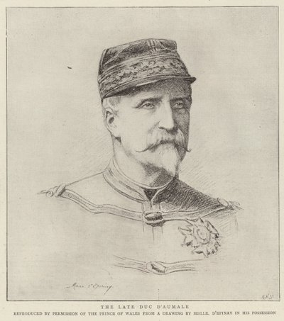 Der verstorbene Herzog von Aumale (Lithographie) von French School