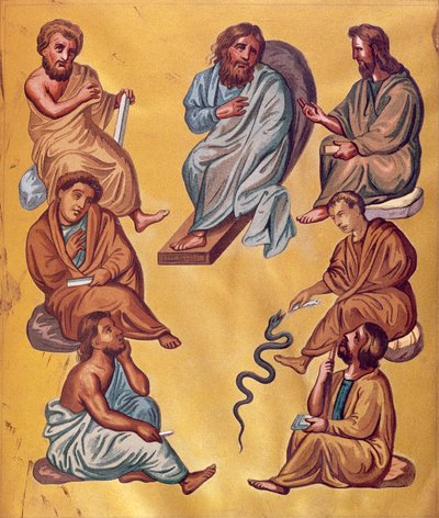 Die großen Ärzte der Antike, Faksimile aus dem Codex Constantinopolitanus von Dioscorides von French School