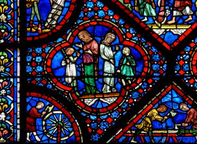 Das Noah-Fenster: Ein Paar der Nephilim von French School