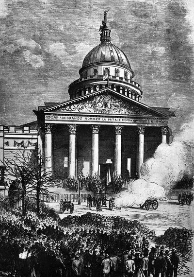 Das Pariser Panthéon als Hauptquartier der Pariser Kommune, spätes 19. Jh. von French School