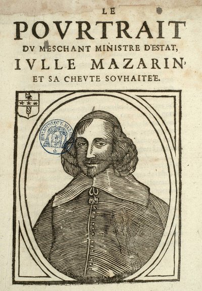 Das Porträt des bösen Staatsministers Iulle Mazarin und seines gewünschten Teufels, Politische Flugschrift unter der Schleuder von French School