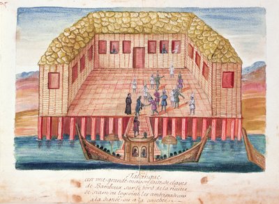 Die Residenz der französischen Botschafter in Siam, aus einem Bericht der Jesuiten in Siam, 1688 von French School