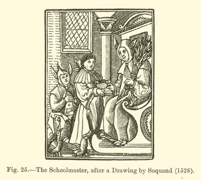 Der Schulmeister (Gravur) von French School