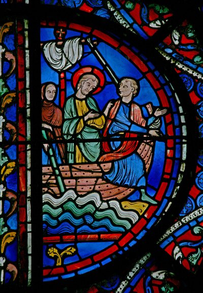 Das St. Thomas Fenster: Ankunft in Indien mit Abbanes von French School