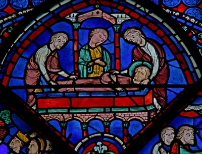 Das St. Thomas Fenster: Grablegung von French School