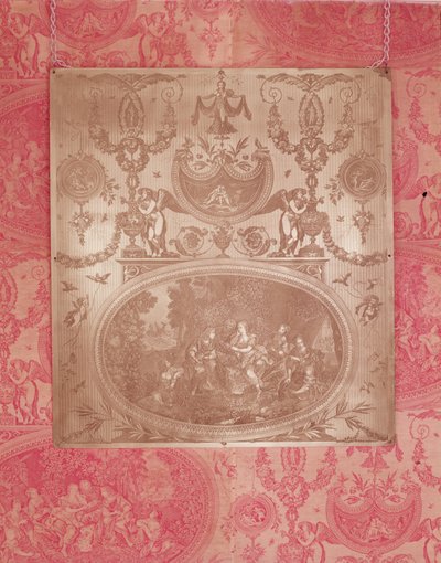 Die Geschichte von Telemachus, Platte zum Druck auf Toile de Jouy Stoff von French School