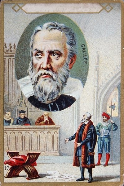 Der Prozess gegen Galileo Galilei (1564-1642) im Jahr 1633 von French School