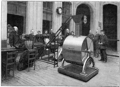 Der Salon des Crédit Foncier im Jahr 1898. von French School