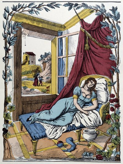Der Faule - Bild von Epinal Pellerin, graviert von Georgin von French School