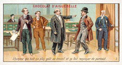 Der Mann, der trinkt, hat keinen Geschmack mehr für Arbeit und wird entlassen von French School
