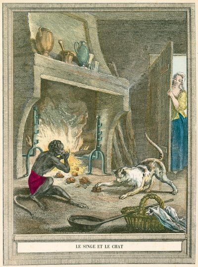 Der Affe und die Katze von French School