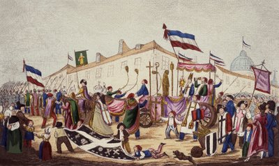 Die Überreste des Aberglaubens zur Konvention geschleppt, Nov. 1793 von French School