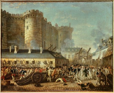 Der Sturm auf die Bastille und die Verhaftung von M. de Launay von French School