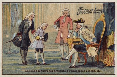 Der junge Mozart wird Kaiser Joseph II. vorgestellt von French School