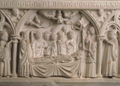 Grab von Bischof Radulphe (gest. 1266), (Detail) von French School