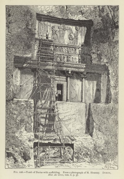 Grab von Darius mit Gerüst von French School