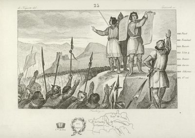 Vertrag zwischen Karl dem Kahlen und seinem Bruder Ludwig dem Deutschen, Straßburg, 842 von French School