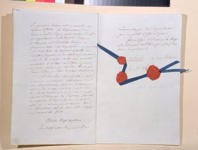 Vertrag zwischen Napoleon I. und Kaiser Franz II., unterzeichnet in Presburg am 26. Dezember 1805 von French School