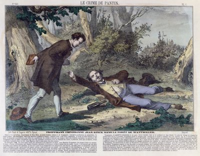 Troppmann vergiftet Jean Kinck im Wald von Wattwiller, 1869 von French School