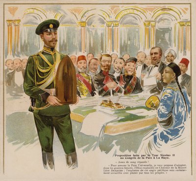 Zar Nikolaus II. von Russland auf der Ersten Haager Konferenz von French School